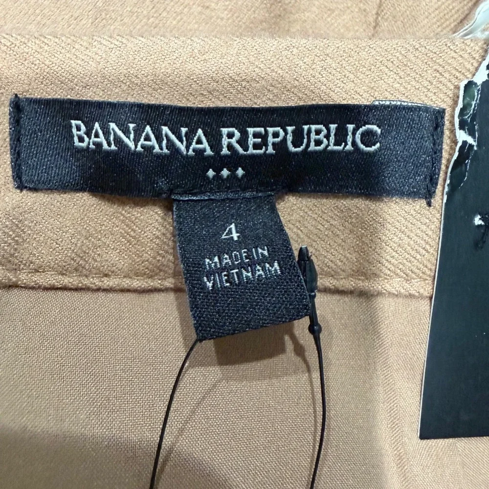 Banana Republic Faux Wrap‎ Pencil Skirt Womens 4 Camel Brown NWT Professional